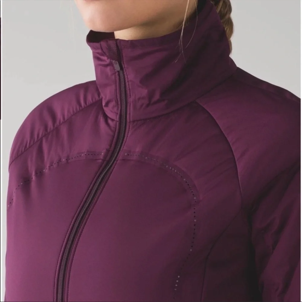 Lululemon- Run For Cold Jacket In Plum Size 4